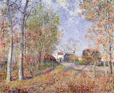 Eine Ecke des Waldes bei Sablons von Alfred Sisley